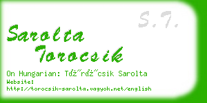 sarolta torocsik business card